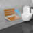 Wall-Mounted Foldable Wood Shower Bench Seat