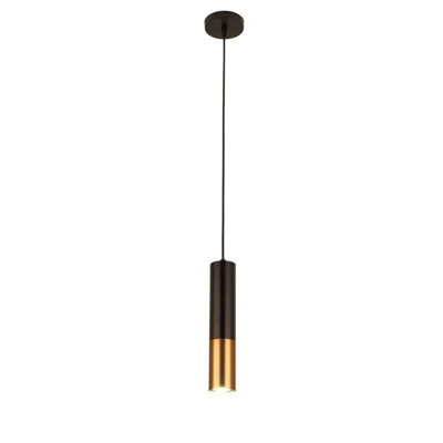 Gu 10 Dia 6 cm L 30 cm noir Kim. Mini luminaires suspendus à DEL pour îlot de cuisine, chambre à coucher, bar et lustre noir mat