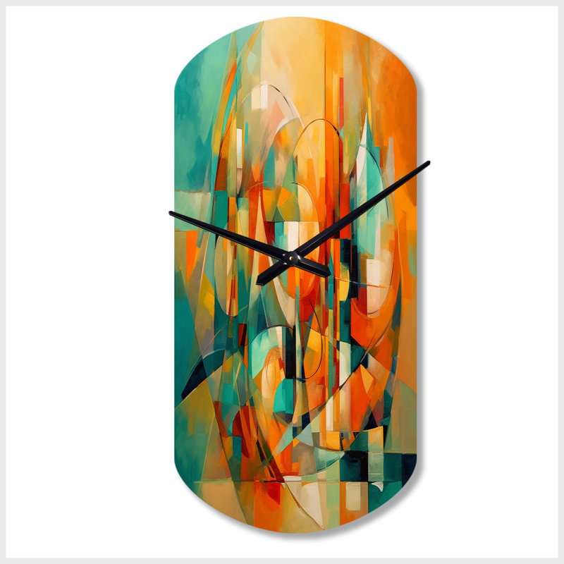 «Abstracting The Cubist Form IV - Cubism», horloge murale asymétrique, Grand