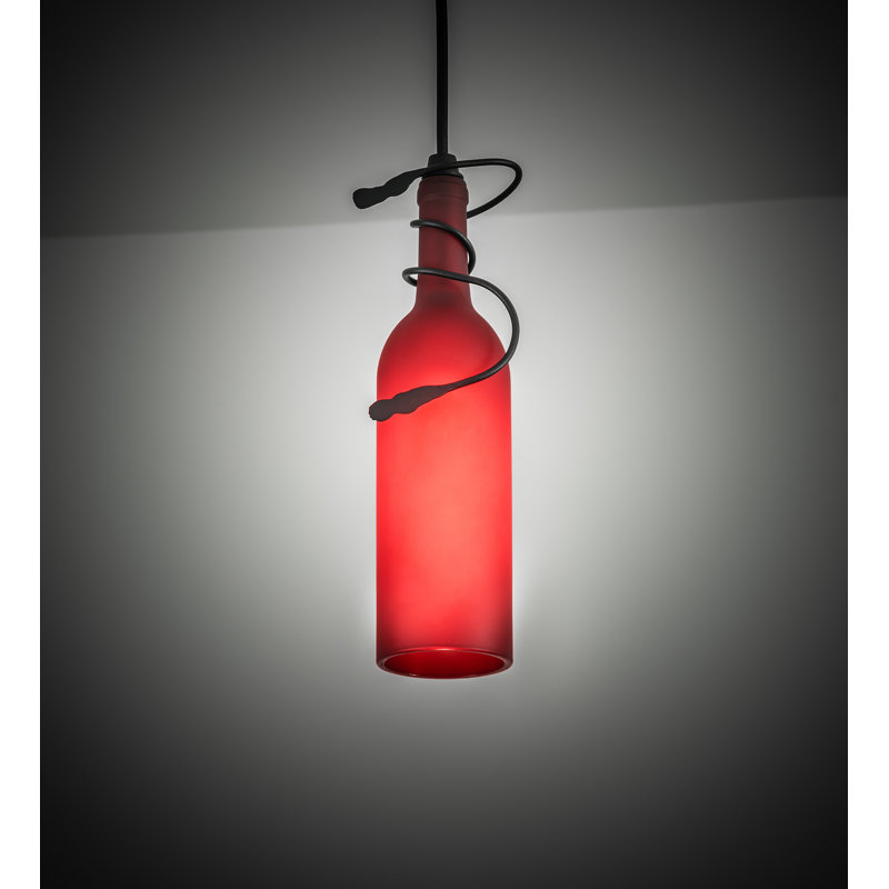 Metro Fusion 1 - Light Pendant, Frosted Red