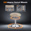 Swivel Upholstered Bar Stool with Iron Frame-890427761