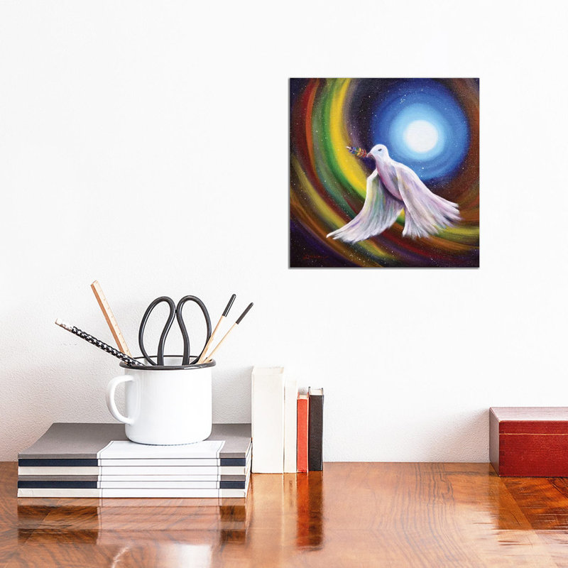 Love Is Love Peace Dove by Laura Iverson - Wrapped Canvas Print, 30.48 cm H x 30.48 cm W