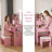 23.6" Pink Vanity Set with LED Mirror & Stool | Dressing Table with 2 Drawers & 5 Storage Cabinets (4 Open + 1 Hidden) | Adjustable 3‑Color Lighting, Built‑In Charging Station | Compact Space‑Saving Makeup Desk-964638797