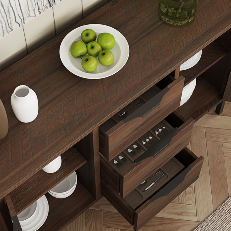 Jeann 17.72'' Solid Wood Sideboard