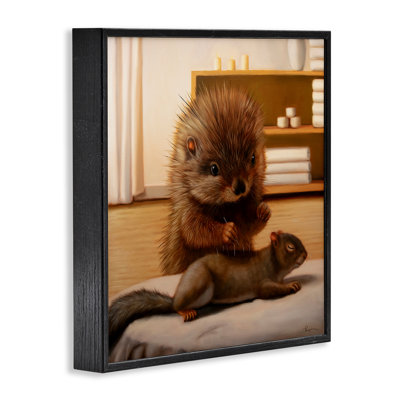 Acupuncture Spa Animals Framed Giclee, design by Lucia Heffernan