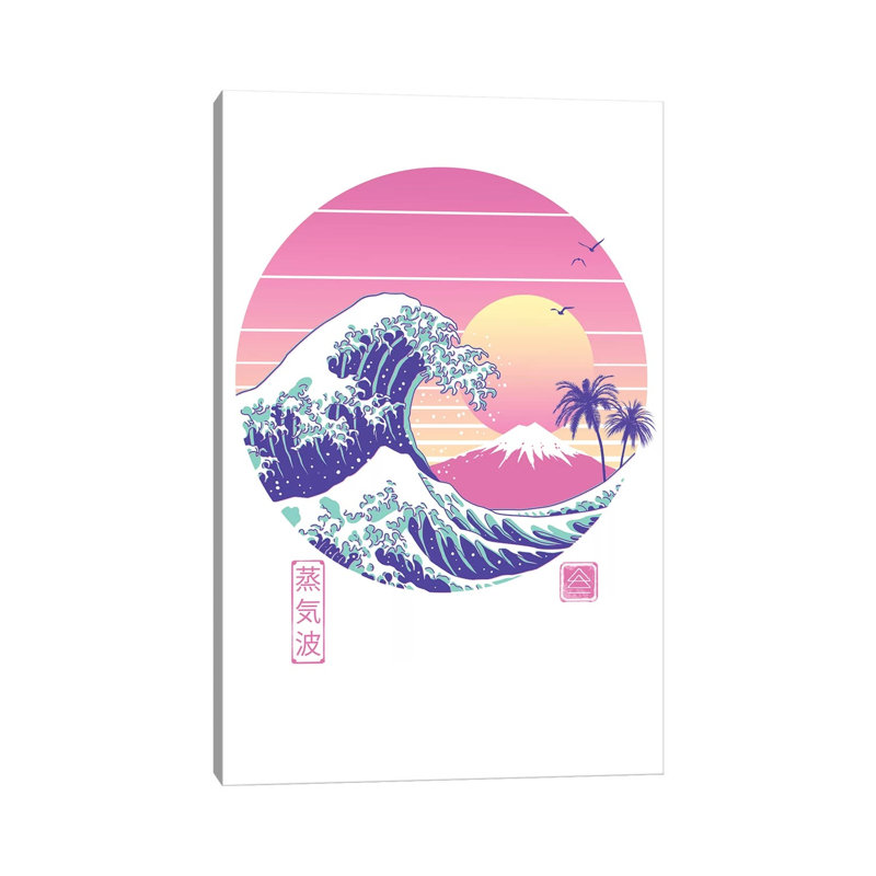 The Great Vaporwave by Vincent Trinidad - Wrapped Canvas Print, 101.6 cm H x 66.04 cm W x 1.91 cm D