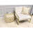 Grandcanyon Cotton Shaggy Pouf, Ivory/Gold-36209226