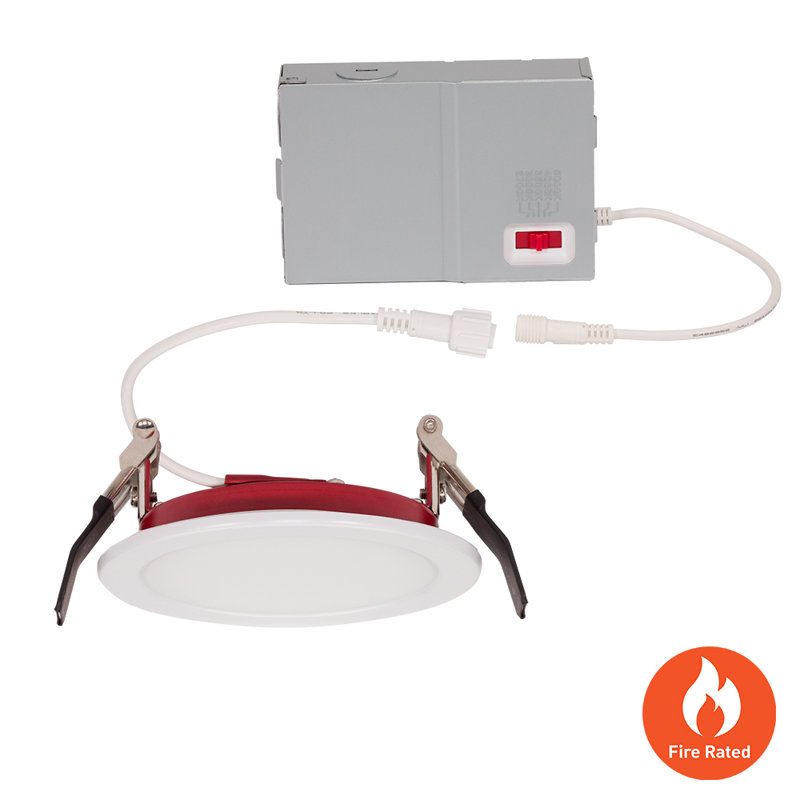Éclairage encastré à DEL encastré 4 lumières à intensité variable de 4 po à intensité variable réglable 800 lumens