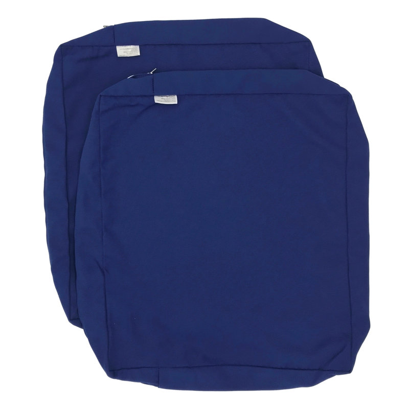 Outdoor 4'' Cushion Cover, Deep Royal, 22" W x 20" D