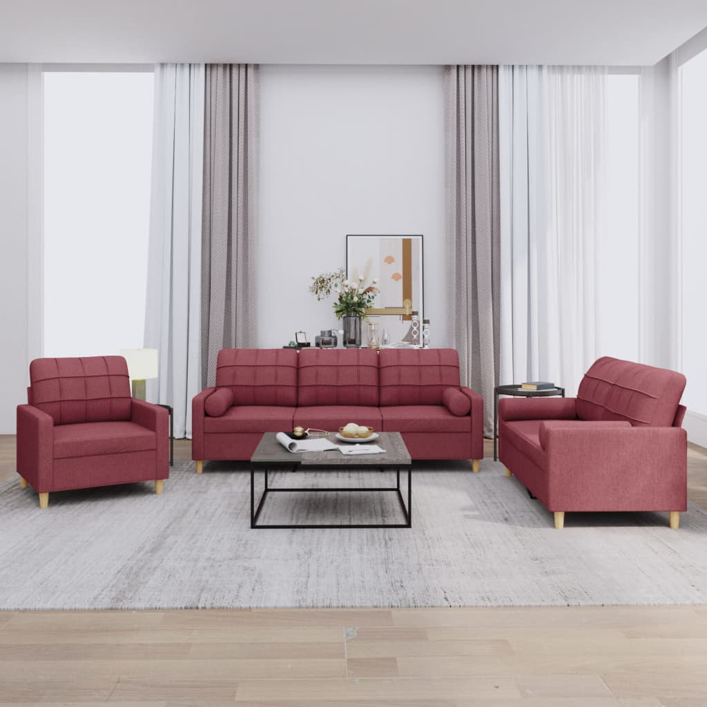 3-tlg. Sofa-Set Adlea