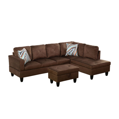 Upholstered L-Shaped Sectional Left Hand Facing