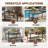 Outdoor Patio Rectangular Coffee Table with Two-Tier Design and Durable Steel Frame-479024836