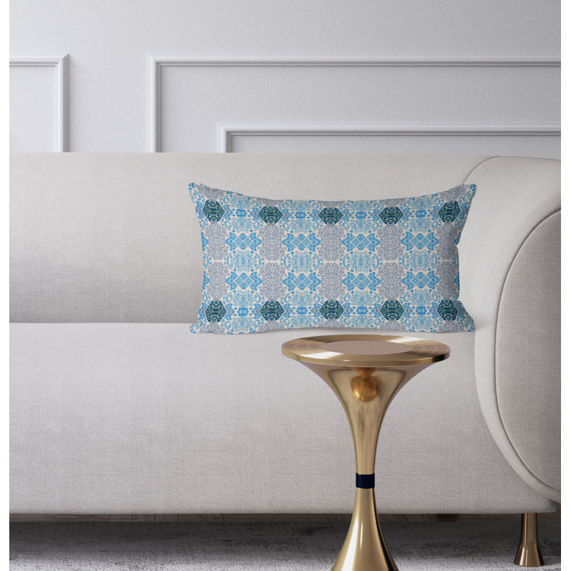 Coussin Rajmput, Bleu/gris