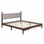 Lit plateforme en bois avec tête de lit en forme de gourde, lit plateforme de style rétro avec support à lattes en bois-751993040