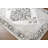 Rectangle Clotilde Oriental Machine Woven Polyester Area Rug in White/Gray/Black-773220721