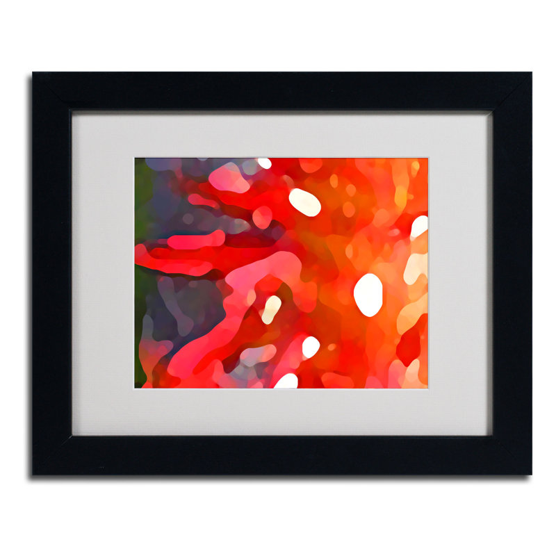 « red soleil » par amy vangsgard, reproduction d’art encadrée, H 11 po x l 14 po x P 0,5 po, Noir