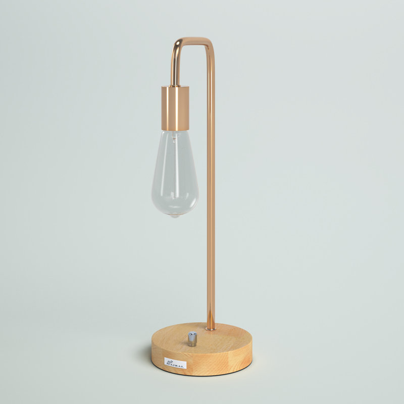 Santamaria Wood Arched Lamp, Gold