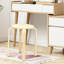 Tabouret court en bois massif 18,5 po-349881915