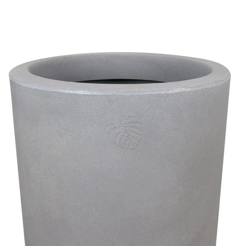 Pot à fleurs rond de 19,7 pouces Petar ECOBO, utilisation intérieure et extérieure Decora, H 24,8 po x l 15,7 po x P 15,7 po