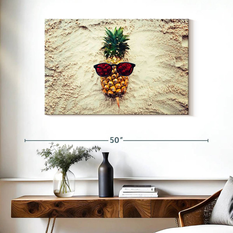 Yarlin Cool Sandy Pineapple, 26" H x 39" W