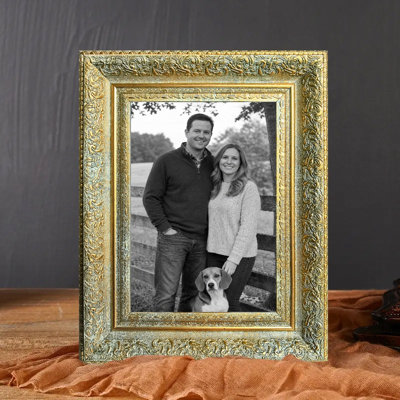 Cadre photo sophistiqué doré antique 1 PC 5 po x 7 po avec tablette
