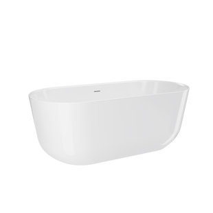 59.1" X 28.3" Freestanding Soaking Acrylic Bathtub