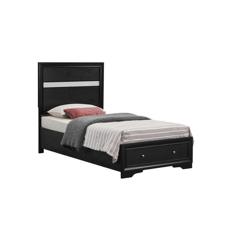 Brayden Twin Storage Bed, Black