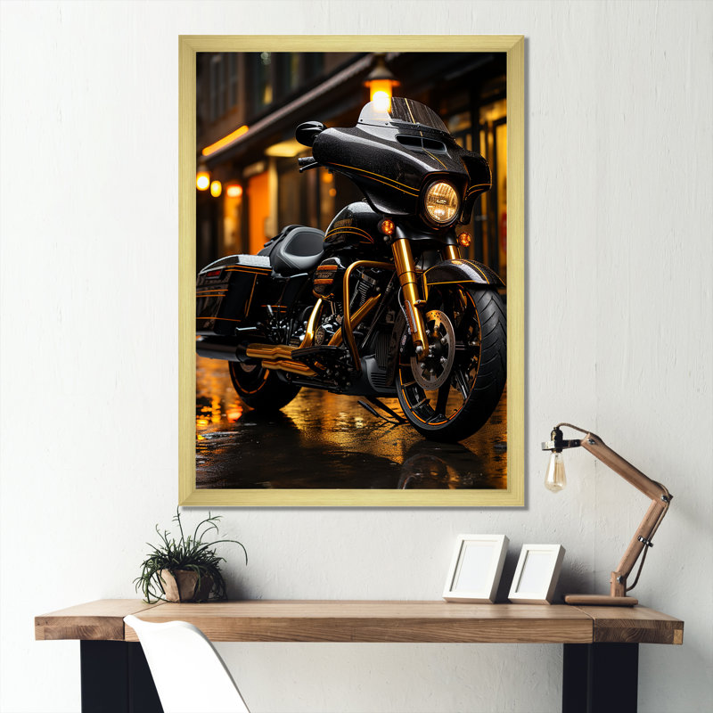 Moto Urban Streetster, Cadre doré simple, H 32 po x l 24 po x P 1 po