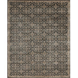 Ottoman Hand Knotted Wool Area Rug in Gray