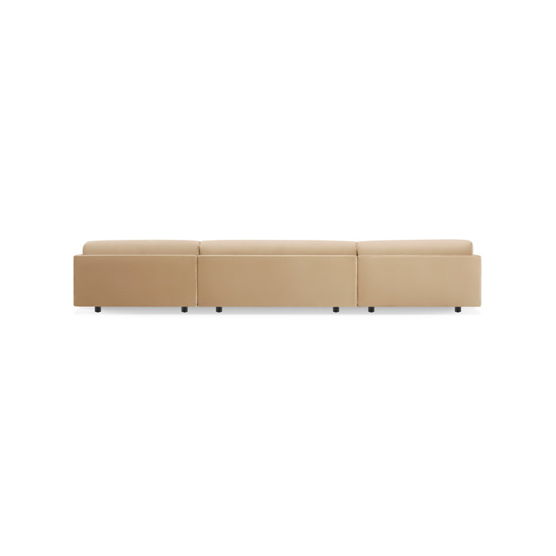 Sunday Sectional, Camel Velvet Polyester Blend