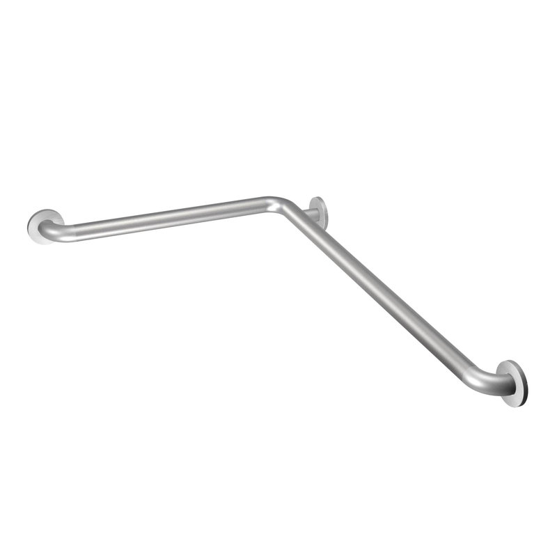 Peened L-Shaped Grab Bar, 3" H x 36" W x 24" D