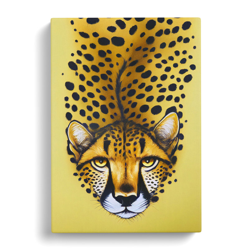 Cheetah Gouache - Wrapped Canvas, 50cm H x 35cm W x 3cm D