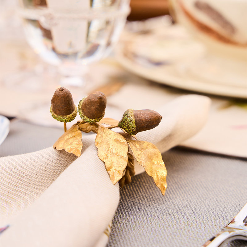 Forest Walk Acorn Napkin Ring - Multi