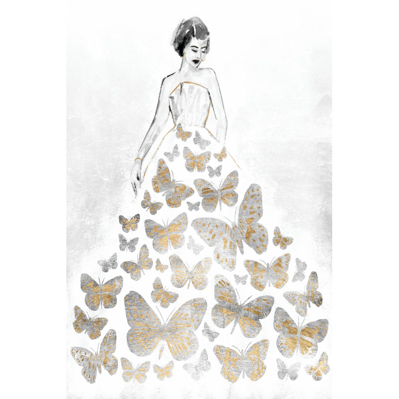 Fluttering Gown II by Annie Warren - Painting Print, 46cm H x 30cm W, Wrapped Canvas