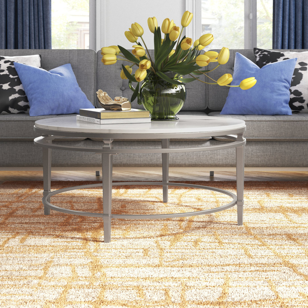 Shawntella Marble Top Single Coffee Table Willa Arlo™ Interiors