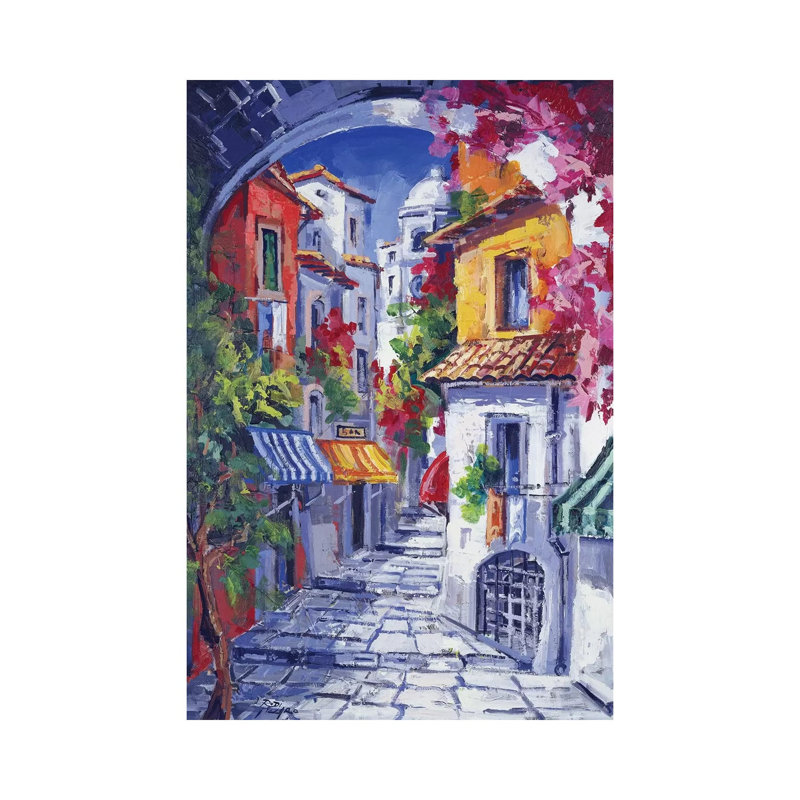 Vicolo Caratteristico by Roberto Di Viccaro - Wrapped Canvas Painting, 152.5 cm H x 101.5 cm W