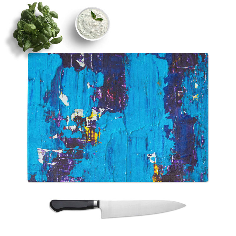 Tempered Glass Art Painting Vol.356 Chopping Board, 39 cm W x 28.5 cm L
