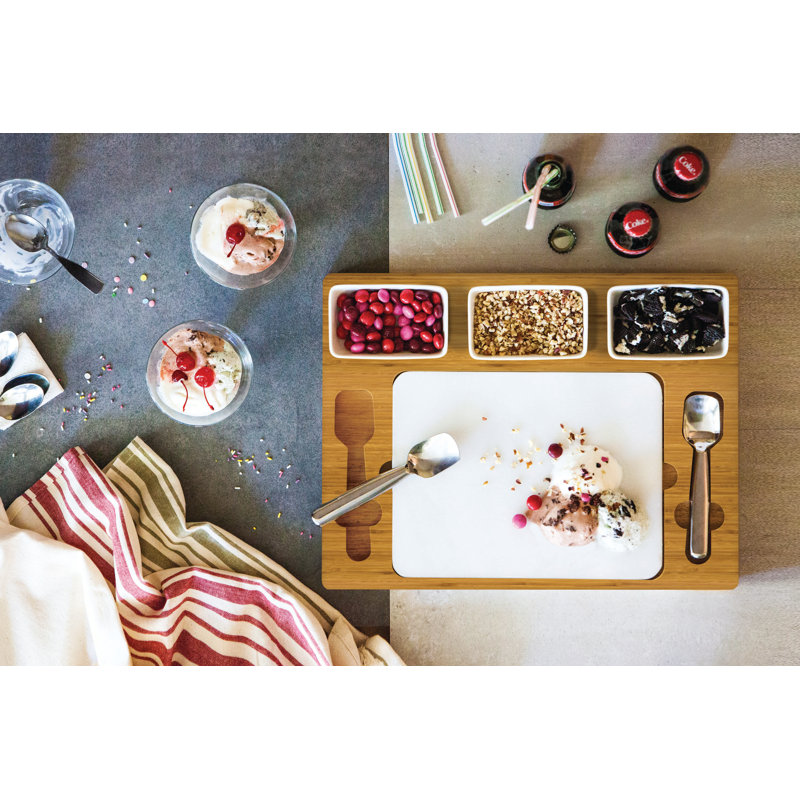 Parlour Ice Cream Mixing Set with Marble Cold Stone and Tools