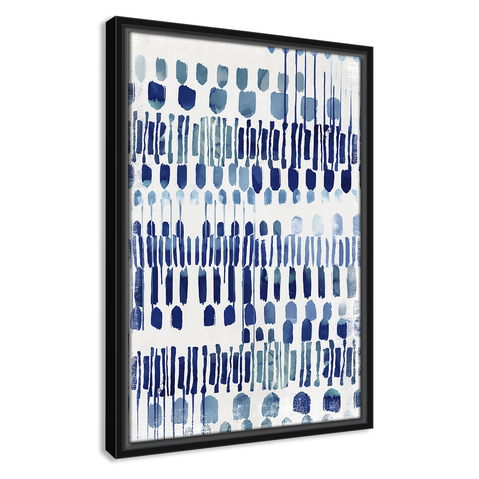 Fynn "Continuously I" Painting by Eva Watts, 19.5" H x 13.5" W x 2" D, Black Framed Canvas, No Matte