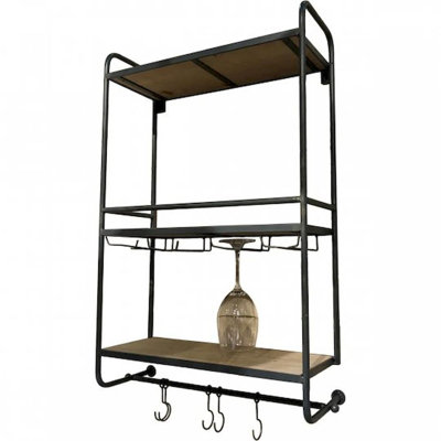 Wall Mounted Wine Glass Rack in