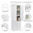 70" Tall Freestanding Bathroom Storage Cabinet With 3 Drawer, 2 Cabinets, Adjustable Shelves, Soft-Close Doors & Open Display Shelf-1886776135
