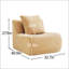 Canapé doux sans tissu, sans assemblage, conception épurée, antidérapant, éponge haute densité 32D pour les salons et les chambres à coucher, chameau