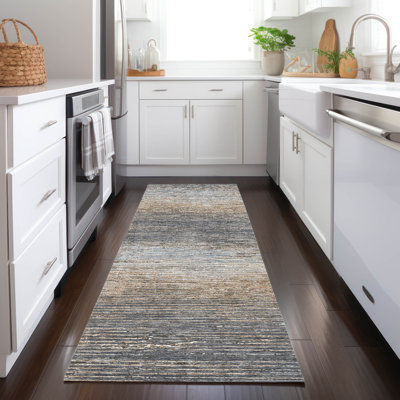 Machine Washable Indoor/Outdoor Christain ACN1270 Pewter Rug