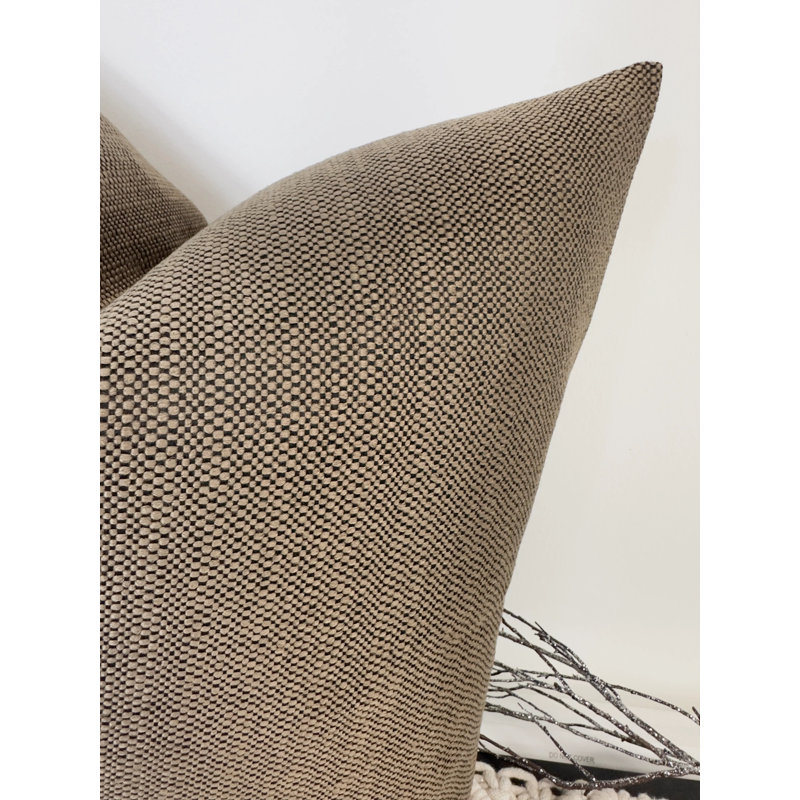 Abstract Brown Square Throw Pillow Cover