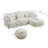 Boneless 100.79" Modular Sectional Couches Luxury Modern Curved Back Sofa,Minimalist Comfy L-Shape Boneless Cloud Couch for Living Room Apartment