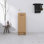 Armoire de rangement autoportante 12 po, portes à fermeture douce, chêne clair
