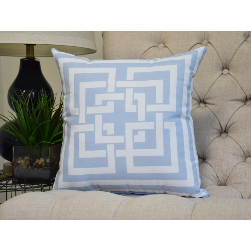Housse et insert de coussin carré Nantucket, Bleu, 26 po x 26 po