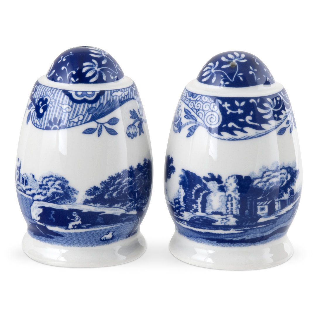 Spode Blue Italian Salt & Pepper 3" Spode