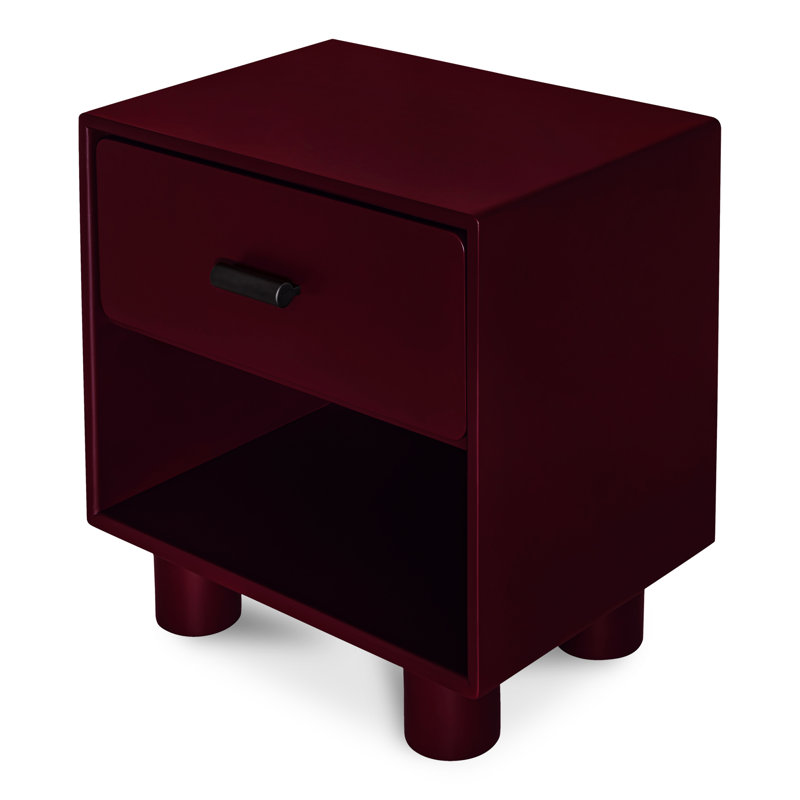 Jolene 1 - Drawer Solid Wood Nightstand