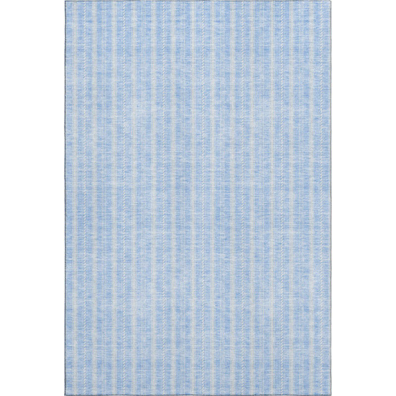 Premium Machine Washable Prisco Sky Rug, Rectangle 2'6" x 3'10"
